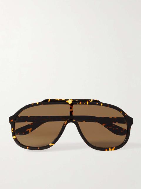 GUCCI Aviator-Style Tortoiseshell Acetate Sunglasses