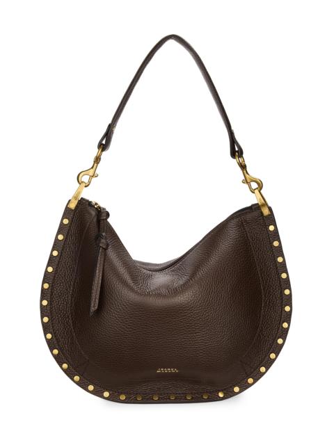 Isabel Marant Women's Oskan Soft Zip Leather Shoulder Bag - Coffee