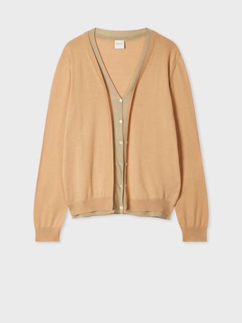 Women's Beige Double Knit Cardigan