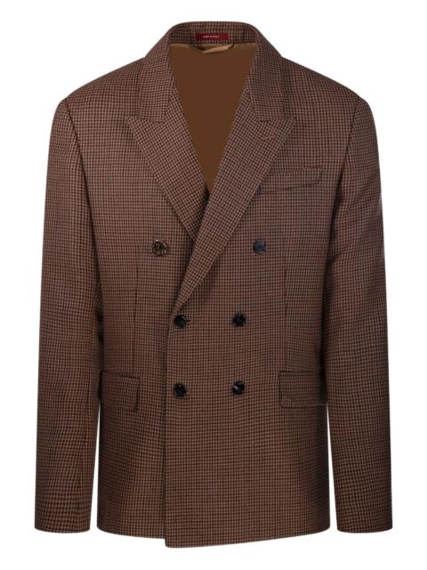 GUCCI double-breasted checked jacket