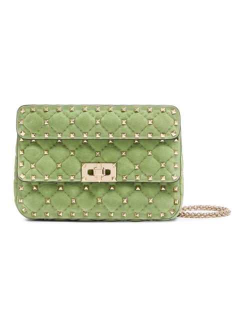 Valentino Women's Rockstud Spike Small Suede Shoulder Bag - Mint