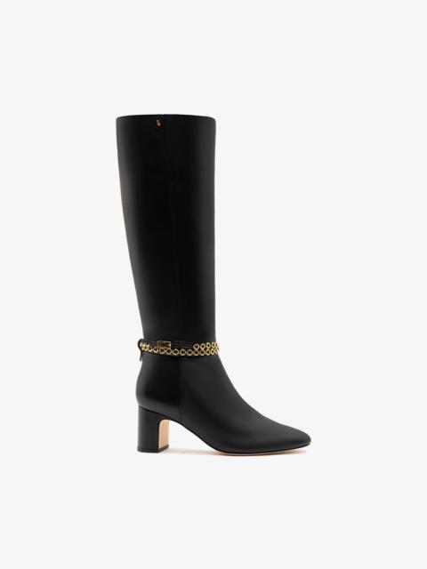 Larroudé Milanina Hi Boot Black Leather