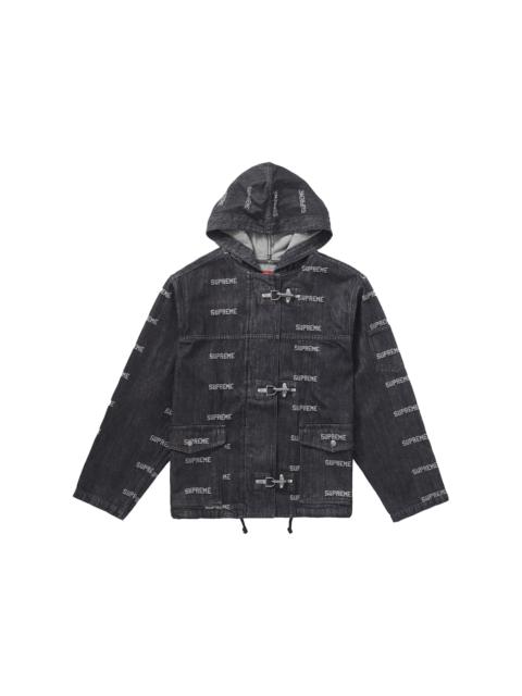 Supreme Supreme Logo Denim Turnout Jacket Black