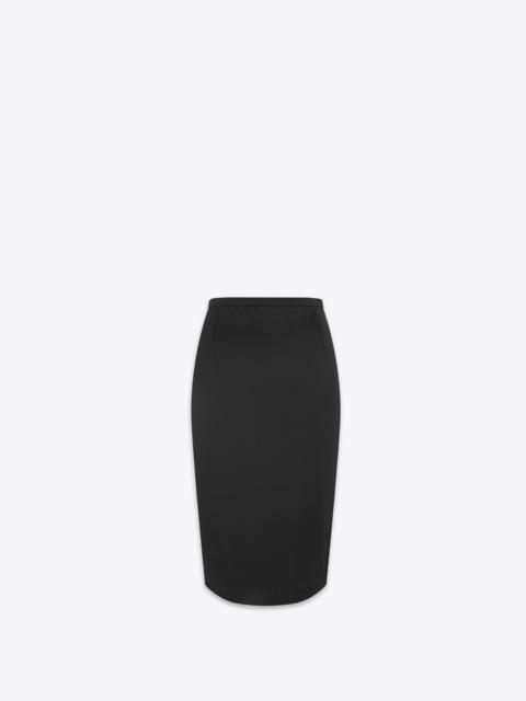 SAINT LAURENT pencil skirt in satin