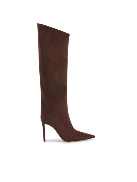 pointed-toe 105mm cotton boots