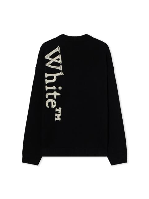 Off-White Vertical Bookish Crewneck Sweater