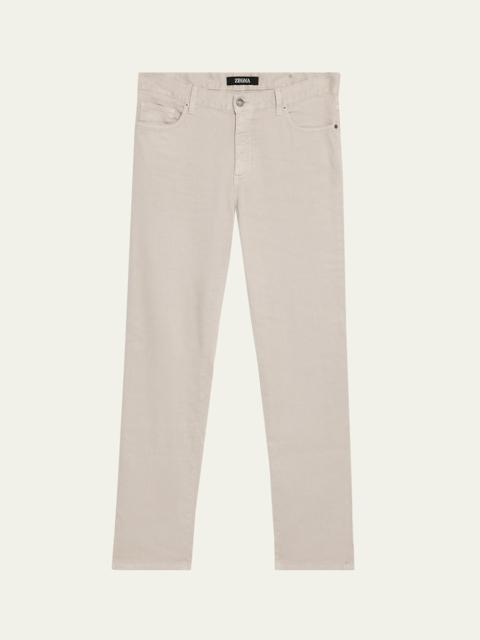 ZEGNA Men's Stretch Straight Leg Five-Pocket Pants