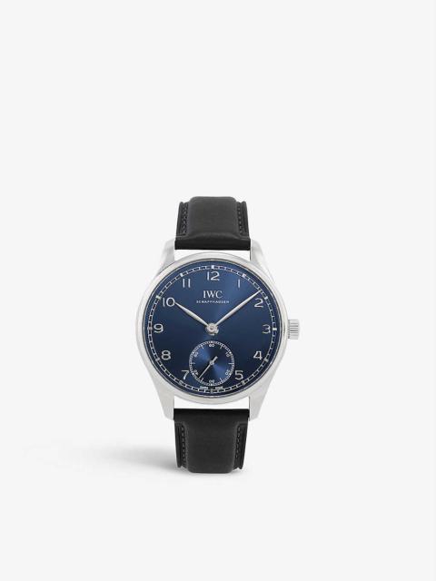 IWC Schaffhausen IW358305 Portugieser stainless-steel and leather automatic watch