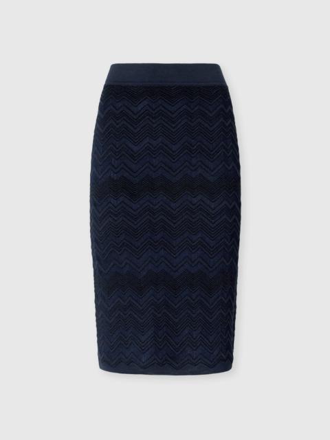 Missoni Chevron wool and viscose mini skirt