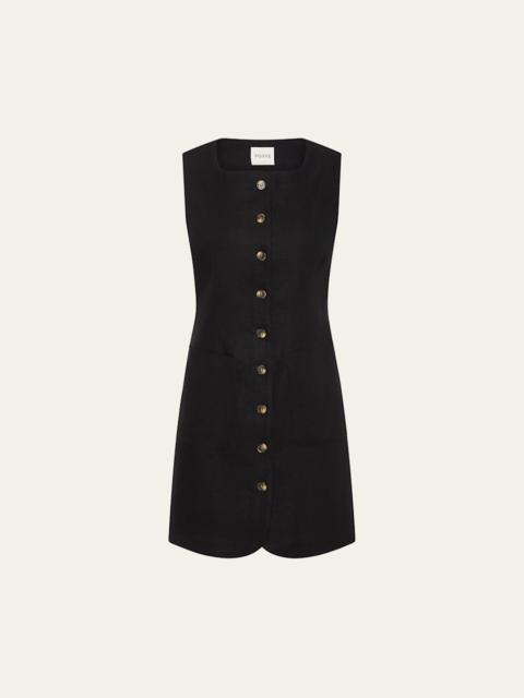 POSSE Emma Button-Front Mini Dress