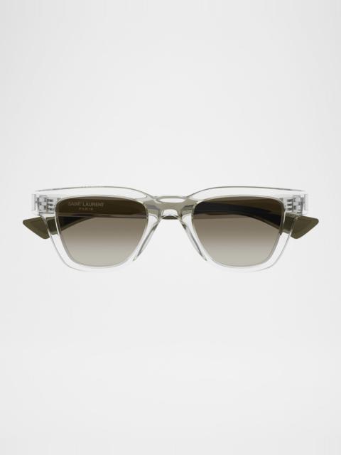 SAINT LAURENT Men's SL 789 Jacquesm Acetate Rectangle Sunglasses