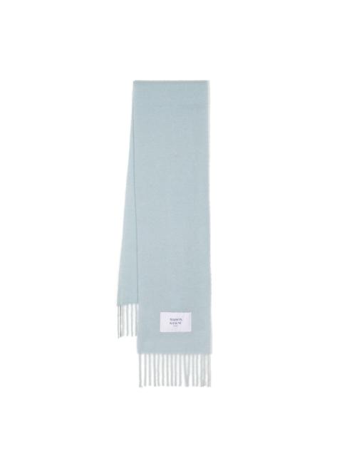 Maison Kitsuné logo-patch fringe-trim scarf