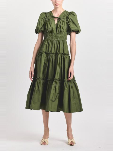 DEREK LAM 10 CROSBY PHILIPPA BALLOON SLEEVE MAXI DRESS