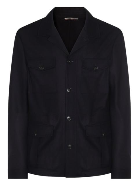 Canali flap-pocket blazer