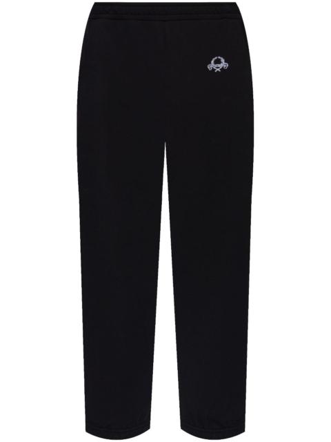 Moschino logo-embroidered trousers