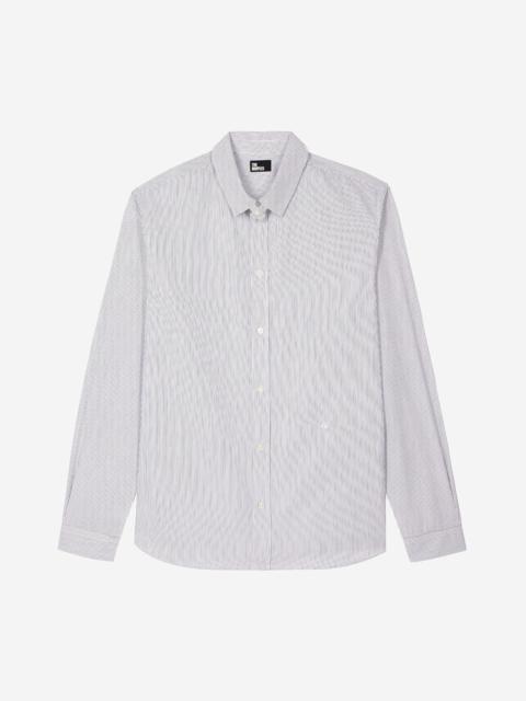 The Kooples BLACK STRIPED COLLARED SHIRT