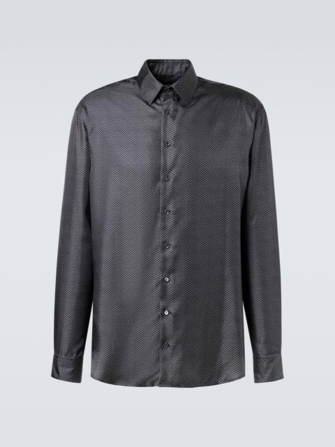 GIORGIO ARMANI Chevron silk shirt