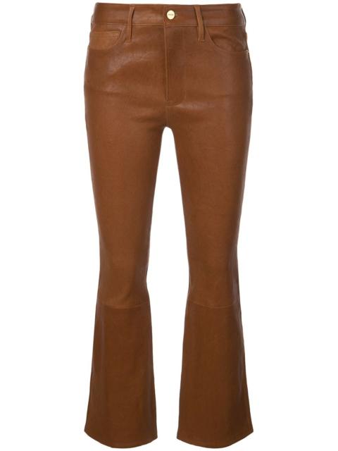FRAME Le Crop leather trousers