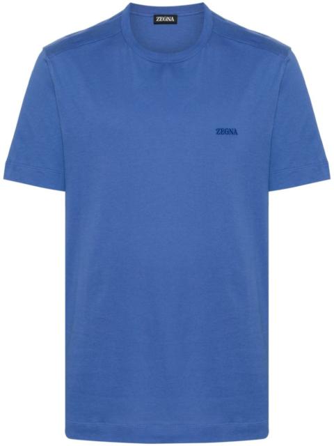 ZEGNA logo-embroidered cotton T-shirt