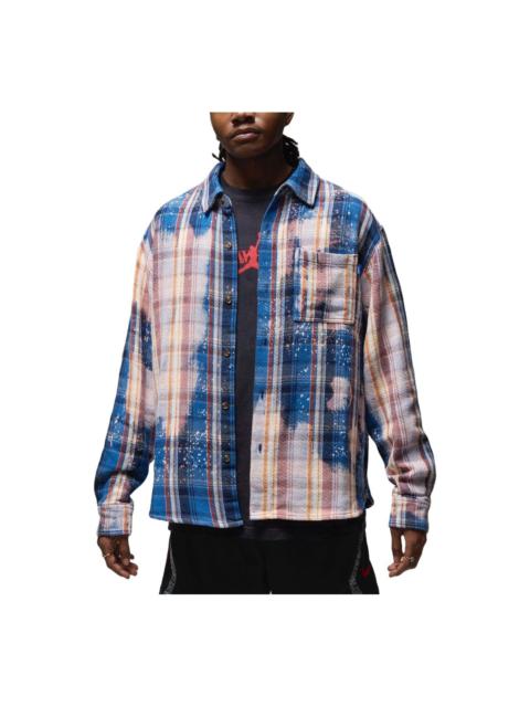 Jordan Air Jordan x Awake NY Flannel Shirt Asia Sizing 'Blackened Blue Sail' FQ5454-498