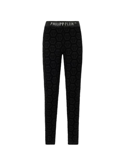 PHILIPP PLEIN flock-monogram leggings