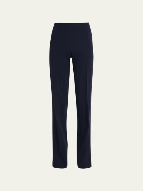 AKRIS Carole Straight-Leg Wool Double-Face Pants