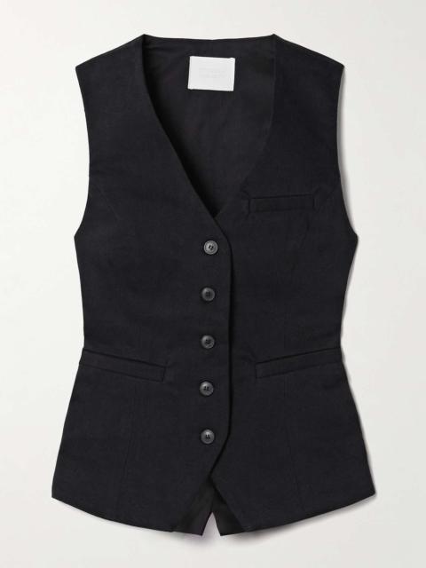 Citizens of Humanity Jasmin cotton-twill vest Black