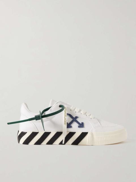 Off-White Suede-Trimmed Canvas Sneakers