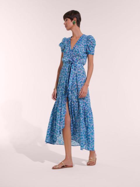 Poupette St Barth Long Dress Baba - Blue Net