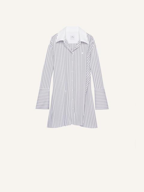 courrèges TWIST STRIPED SHIRTING DRESS