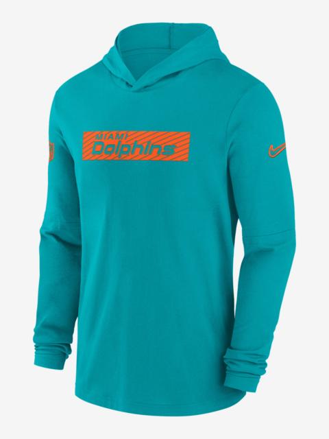 Miami Dolphins Sideline Men's Nike Dri-FIT NFL Long-Sleeve Hooded Top