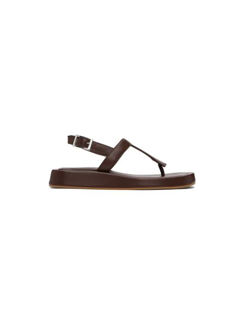 GIABORGHINI Brown Lizette Sandals