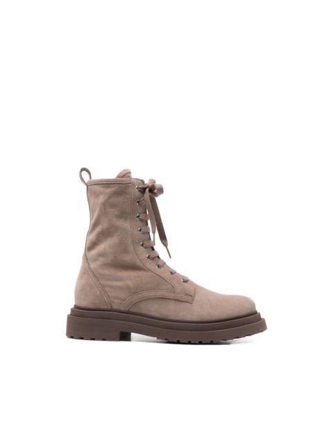 Brunello Cucinelli lace-up lug-sole ankle boots