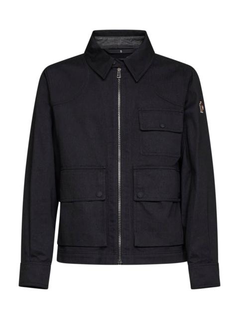 Moncler Grenoble Black cotton twill overshirt