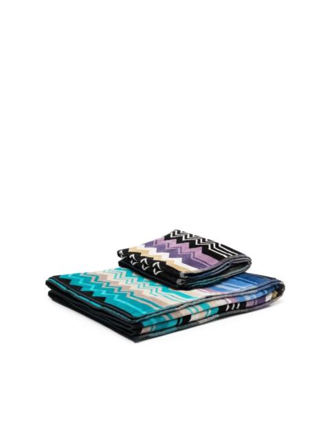 Missoni zig-zag print towel set