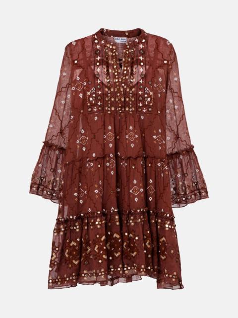 juliet dunn Sequined cotton minidress