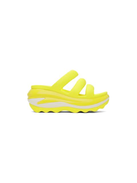 crocs Yellow Mega Crush Triple Strap Sandals