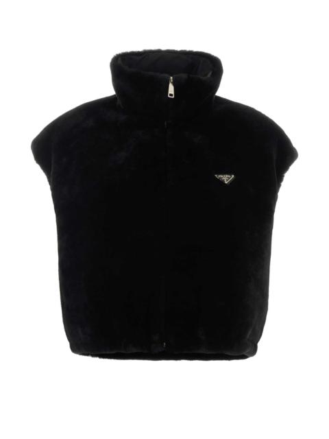 Prada Prada Pelle Coat — Black