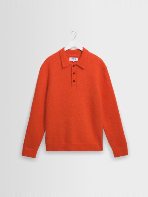 Wax London Ashford - Orange Fluffy Wool Polo