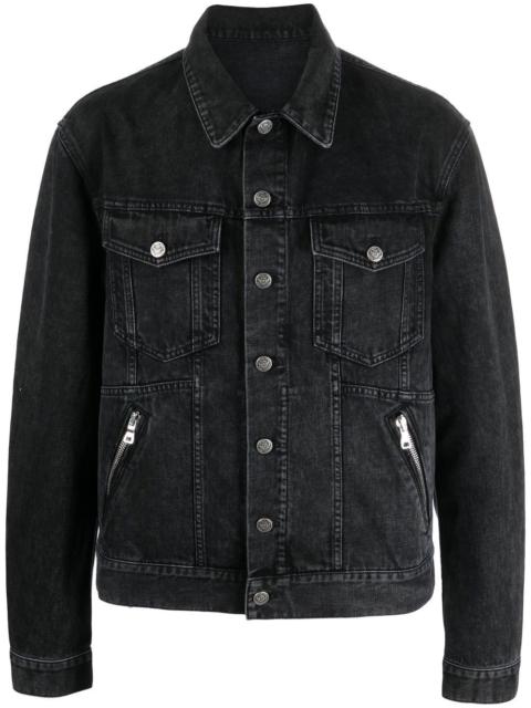 zip-pocket denim jacket