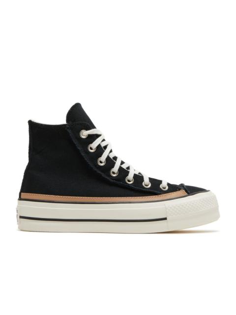 Converse WMNS CHUCK TAYLOR ALL STAR RAW EDGE PLATFORM HIGH 'BLACK CHAMPAGNE TAN'