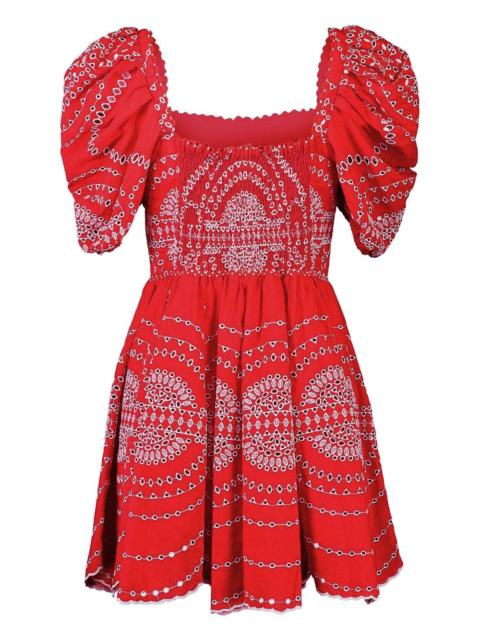 Charo Ruiz puff-sleeve embroidered dress