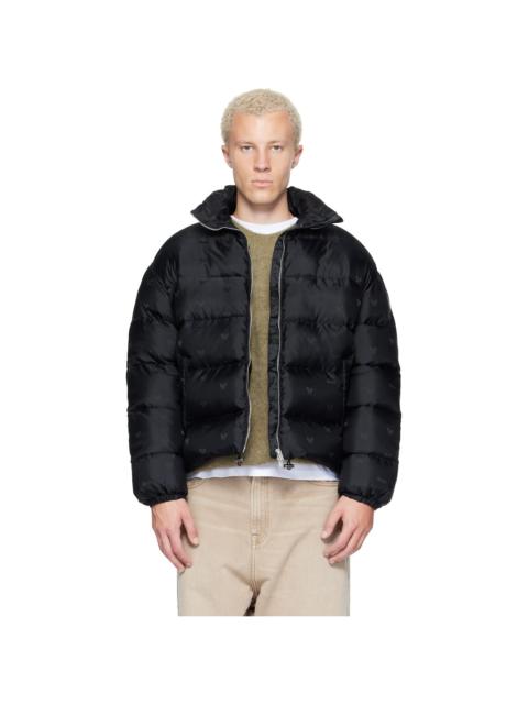 Rhude Black Paisley Jacquard Down Puffer Jacket