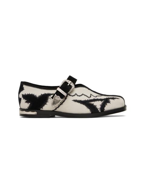 TOGA PULLA White & Black Suede Loafers