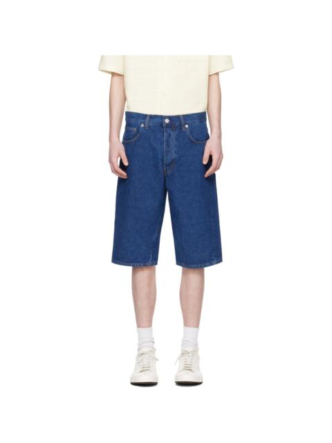 SUNFLOWER Blue Twist Denim Shorts