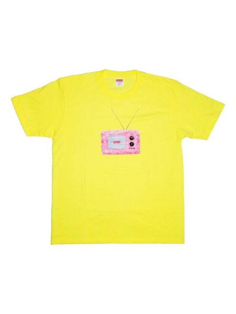 Supreme SS18 TV Tee Bright Yellow Printing Short Sleeve Unisex SUP-SS18-0099