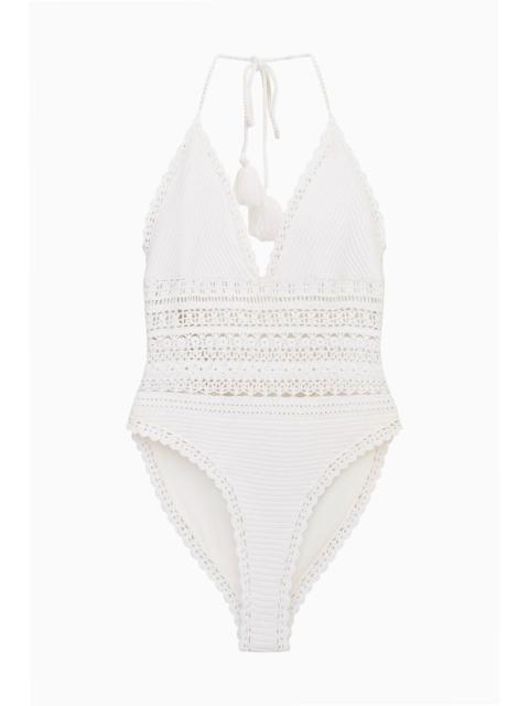 LoveShackFancy Kelle Crochet One-Piece Swimsuit