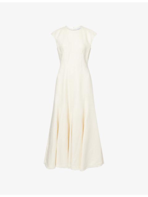 GABRIELA HEARST Crowther Sleeveless Silk-And-Wool Midi Dress