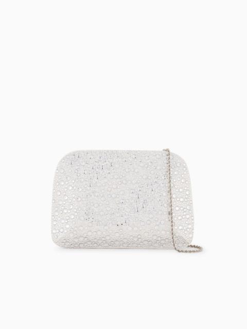 GIORGIO ARMANI La Prima satin and rhinestone clutch bag