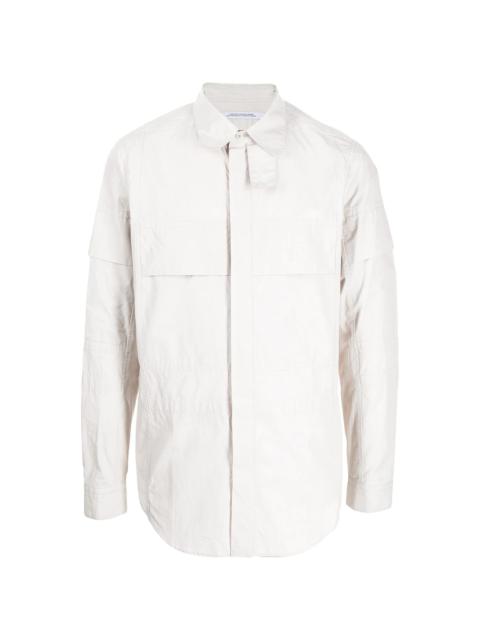 concealed-front fastening shirt